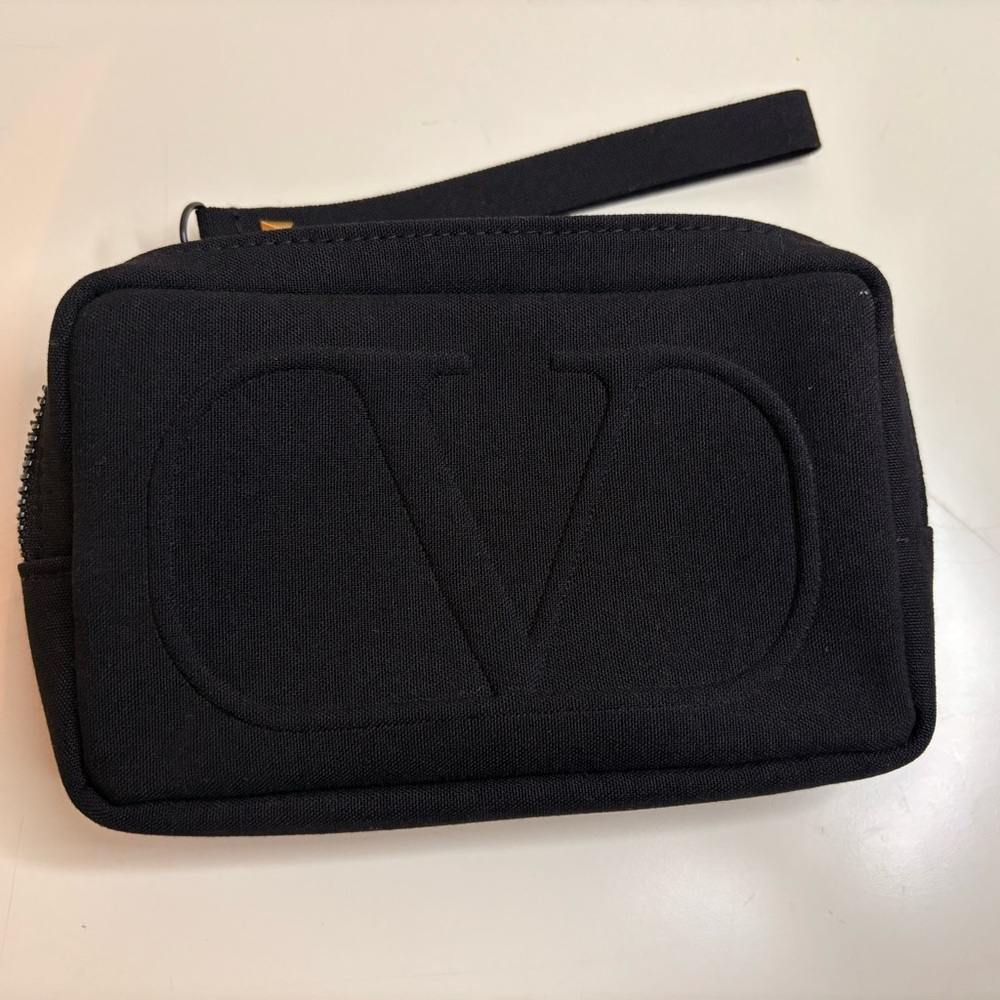 NWT Valentino Black Wristlet Puch